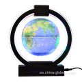 Geografía del globo terráqueo de levitación magnética iluminada
